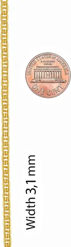 Miniatura 4 de LIFETIME JEWELRY - Collar de cadena de 0.118in, chapado en oro de 24 quilates