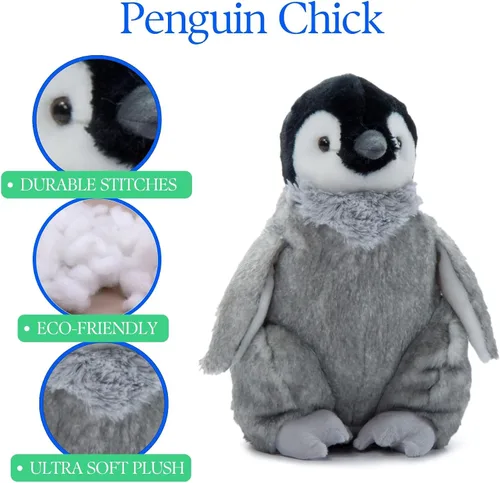 Miniatura 5 de The Petting Zoo - Polluelo de pingüino de peluche, juguete de regalo para niños, animales de vida marina de Wild Onez, juguete de pingüino