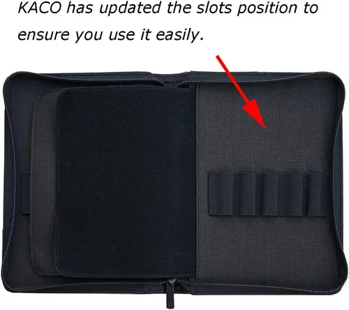 Miniatura 2 de Lanxivi KACO - Estuche para pluma estilográfica con 10 ranuras, impermeable, de lona, bolsa de exhibición, color negro