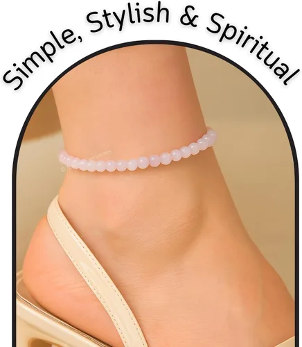 Miniatura 40 de Amazing Gemstone Crystal Anklet Ankle Bracelets for Women - Waterproof Beaded Healing Crystal Anklets, Plus Size Chakra Gemstone Bead Anklet
