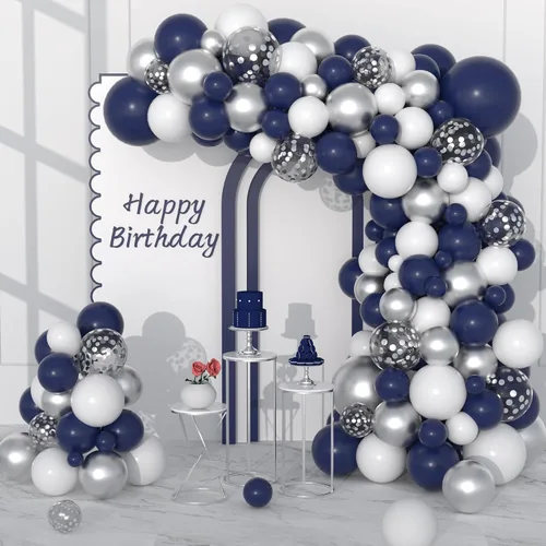 Miniatura 8 de Kit de arco de guirnalda de globos de color verde oscuro, negro y dorado, 122 globos de confeti negro verde oscuro metálico dorado para selva, Verde