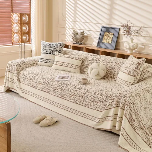 Miniatura 48 de ROOMLIFE Manta Funda Azteca Bohemia para Sofá, Decoración del Hogar Estilo Granja, Fundas de Sofá para Loveseat, Sofás de 2/3 Cojines, Apta
