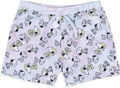 Miniatura 5 de INTIMO Peanuts - Conjunto de pijama para niña con texto en inglés "I Woke Up This Cute Snoopy Tie-dye