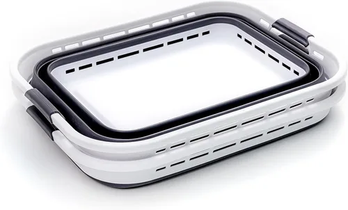 Miniatura 3 de SAMMART Cesta plegable de plástico para la ropa sucia de 42L (11 galones), contenedor de almacenamiento portátil desplegable, cesta portátil, ahorra