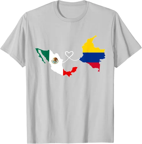 Miniatura 65 de Camiseta Half Colombian Half Mexican Flag Map DNA Mexico Colombia