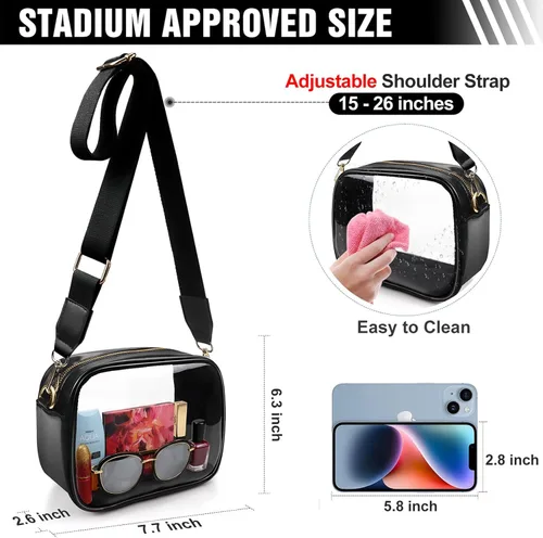 Miniatura 2 de COROMAY - Bolso transparente para mujer, apta para estadios