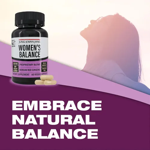 Miniatura 3 de JUNG KWAN JANG Equilibrio femenino con ginseng rojo coreano para nivel de energía, sistema digestivo y suplemento de salud cognitiva, 60 cápsulas