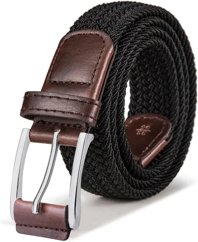 BULLIANT Cinturón elástico para hombre, cinturón trenzado de regalo para hombre, 1 38 para golf, pantalones casuales, camisas, jeans