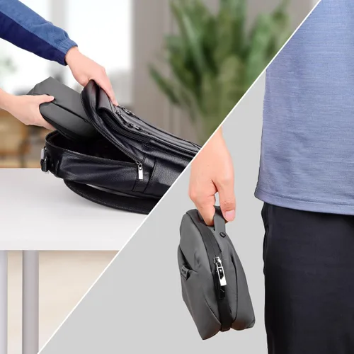 Miniatura 7 de Organizador de cables electrónicos Estuche de viaje, bolsa de carga, bolsa de transporte para accesorios tecnológicos (gris oscuro)