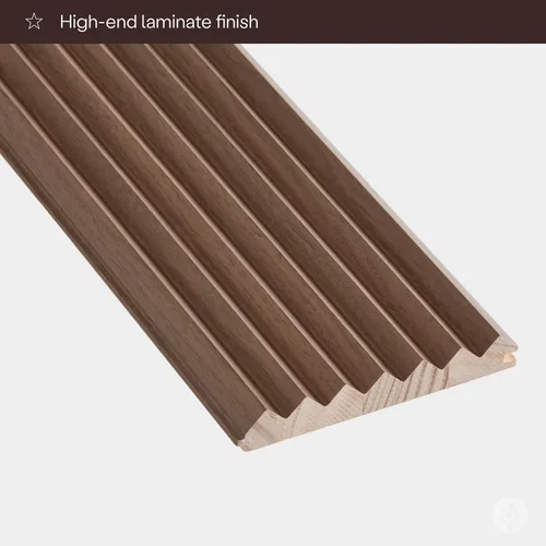 Miniatura 4 de WVH Tambour - Paneles de pared con efecto de madera estriada en zigzag laminado de nogal Paneles de pared 3D para decoración de interiores Nuez