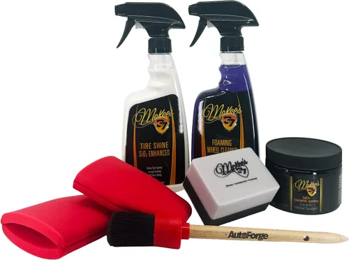 McKee's 37 Kit de Limpieza y Sellador Cerámico para Ruedas (Repelente de Polvo de Frenos de Alta Temperatura), Kit de Limpieza/Sellado de Ruedas