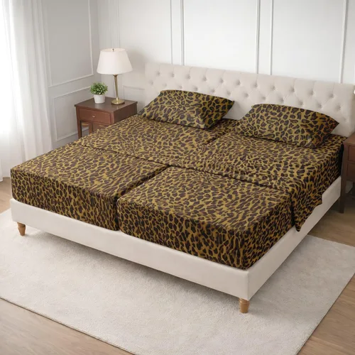Miniatura 43 de SGI bedding Sábana Queen de 28 pulgadas con cabecera flexible y parte superior dividida, 100% algodón egipcio - 600 número de hilos, sábanas