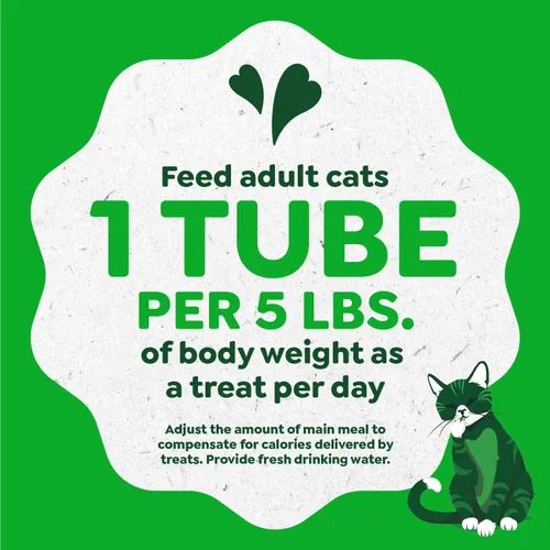Miniatura 9 de Greenies Feline Smart Purees Skin & Fur Health - Golosinas lamibles para gatos con salmón real, tubos de 0.49 onzas, 20