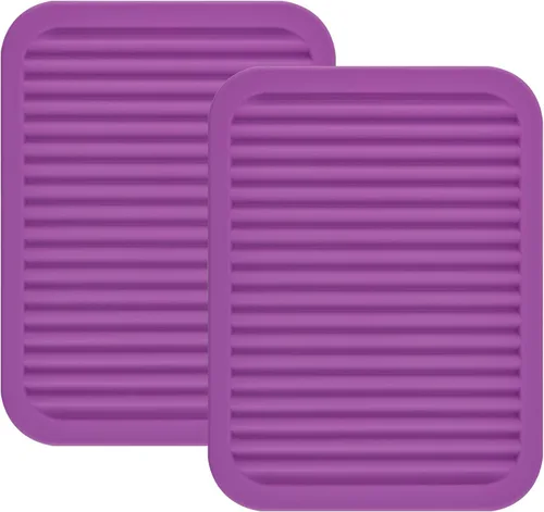 Miniatura 10 de Salvamanteles de silicona para ollas y sartenes calientes, almohadillas calientes para encimera de cocina, tapete de salvamanteles multiusos