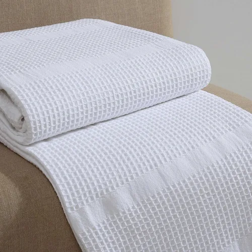 Miniatura 4 de Calvin Klein - Manta Queen, ropa de cama de algodón suave, manta de cama de peso medio (blanco, Queen)