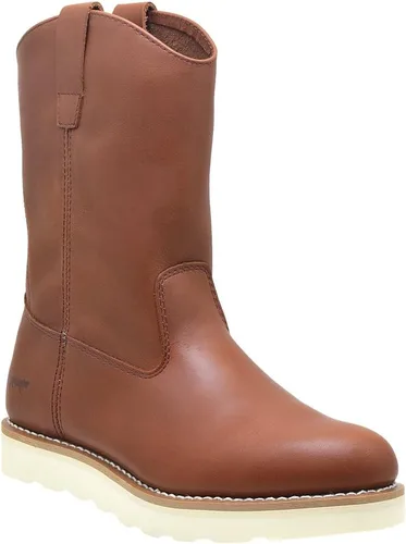 Miniatura 9 de Golden Fox Botas de Trabajo de 12" Tipo Pull On Wellington de Cuña con Suela Exterior Ligera para Construcción, Agricultura y Ganadería Marrón