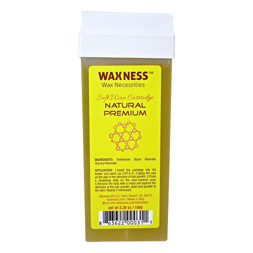 Miniatura 11 de Waxness Cartucho de cera suave Azuleno 3.38 oz (96 g) – Cera profesional enrollable para rostro y cuerpo – Hecho en Italia