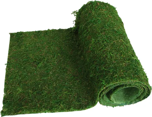 Miniatura 2 de USMOLA Rollo de musgo, musgo seco para manualidades, camino de mesa de musgo para jardines de hadas, decoración de bosque de boda, tapete de musgo