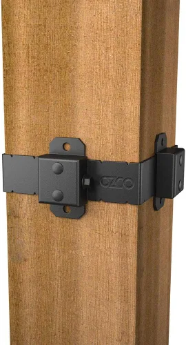 Miniatura 3 de OZCO Banda de poste de madera de hierro de 4 x 4 pulgadas Banda decorativa para pérgolas, cubiertas, cercas y estructuras de madera al aire libre