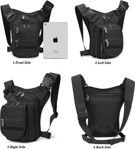 Miniatura 2 de NICGID Riñonera para la pierna, bolsa de muslo, bolsa de pierna caída, bolsas de cintura de senderismo para hombres y mujeres, bolsa de viaje al