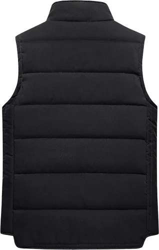 Miniatura 2 de Chrisuno Chaleco acolchado para hombre, casual, cuello alto, chaleco acolchado para exteriores