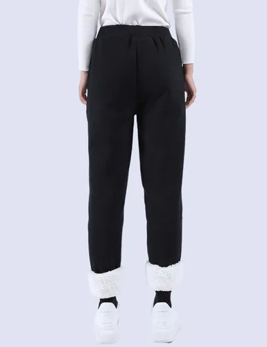 Miniatura 4 de Yeokou - Pantalones deportivos abrigados de invierno para mujer, con forro de sherpa