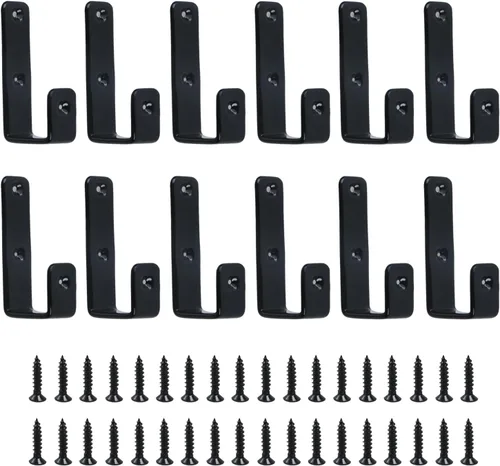 Miniatura 13 de Coshar Soporte de gancho resistente recubierto de acero inoxidable con ganchos en J de 1 pulgada para litera interior de 1 pulgada, accesorios