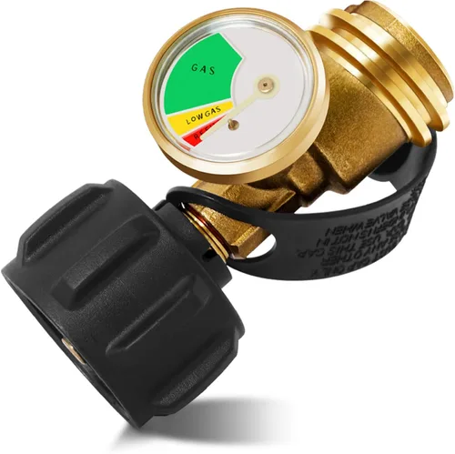 Indicador de nivel de tanque de propano, detector de fugas de gas para tanques LP de 5 a 40 libras, medidor universal de gas propano codificado en 3