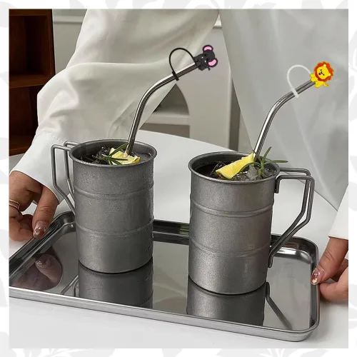 Miniatura 5 de 12 tapas de silicona reutilizables de grado alimenticio con temática de animales del bosque, adecuadas para bolsas de recuerdos de fiesta, fiesta