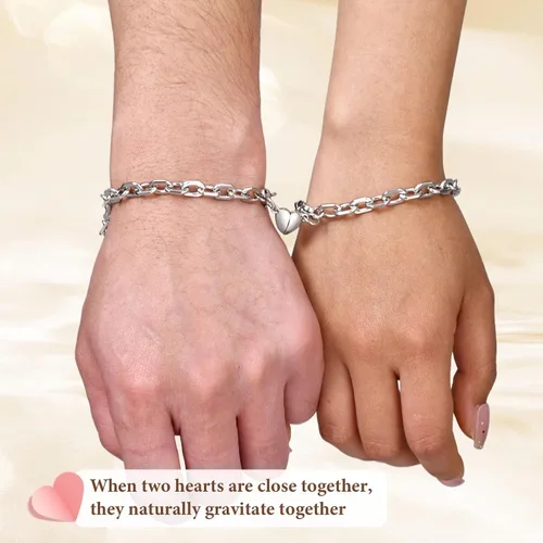 Miniatura 4 de TempBeau Pulsera para Pareja - Pulsera de Identificación Personalizada con Grabado Personalizado, Pulsera de Cuerda Trenzada para Él y Ella
