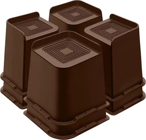 Miniatura 15 de ANNKUT Elevadores de cama de 1 pulgada resistentes, elevadores de muebles para cama, escritorio, mesa, sofá, sofá, elevadores de cama de gran