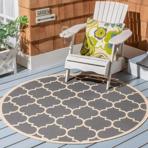 Miniatura 37 de SAFAVIEH Courtyard Collection - Alfombra decorativa de 2 x 3 pies 7 pulgadas, verde oscuro y beige, no desprende pelusa y de fácil cuidado