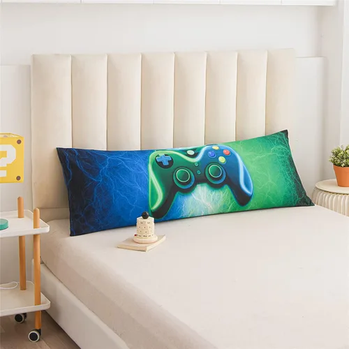 Miniatura 5 de Meeting Story Funda de almohada corporal con cierre de sobre, para niños, niños y adultos (azul-verde)