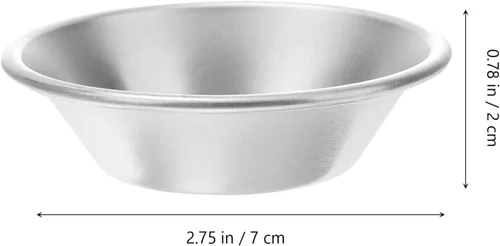 Miniatura 2 de Paquete de 25 moldes para tarta de huevo, tartaletas de aleación de aluminio, moldes de postre, moldes para tartas pequeñas, moldes para tartas