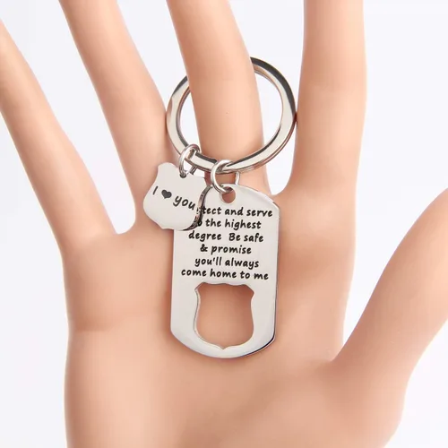 Miniatura 2 de Ensianth - Llavero de policía, regalo para marido o policía