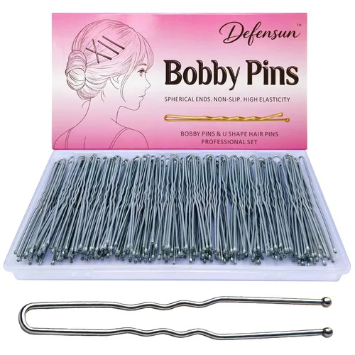 Miniatura 20 de Kit de 200 pines gruesos dorados y rubios, 150 horquillas para el cabello (2.2 pulgadas, 2.36 pulgadas, 2.75 pulgadas) + 50 pines en forma de U