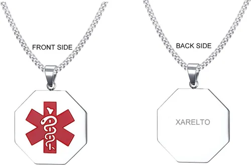 Miniatura 87 de VNOX Collar con colgante personalizado de acero inoxidable con grabado personalizado para identificación de alerta médica de emergencia para hombres
