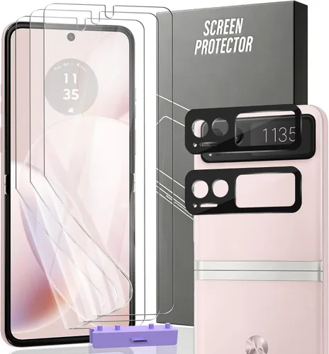 Miniatura 49 de Paquete de 3+2 protectores de pantalla de vidrio templado para teléfono (2a) / (2a) Plus con protector de lente de cámara, dureza 9H, película