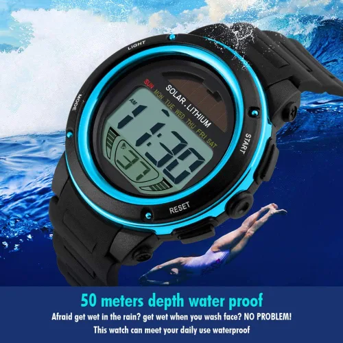 Miniatura 4 de TOOCAT Reloj para niños, reloj deportivo digital al aire libre 50M impermeable reloj de pulsera eléctrico para niño y niña, cronómetro, cronógrafo