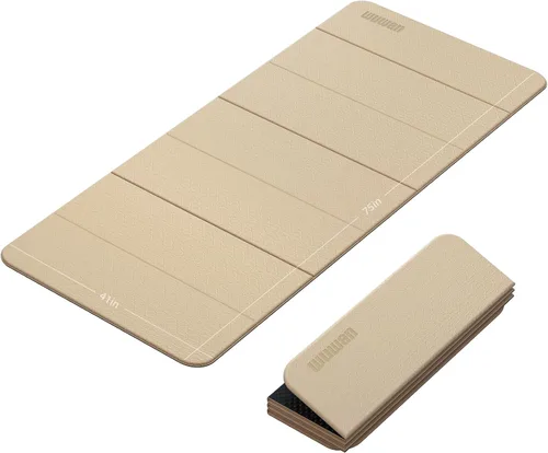 Miniatura 7 de Tapete de yoga plegable de 0.39 pulgadas de grosor, extra grande, material TPE, antideslizante, fácil de llevar, adecuado para entrenamiento