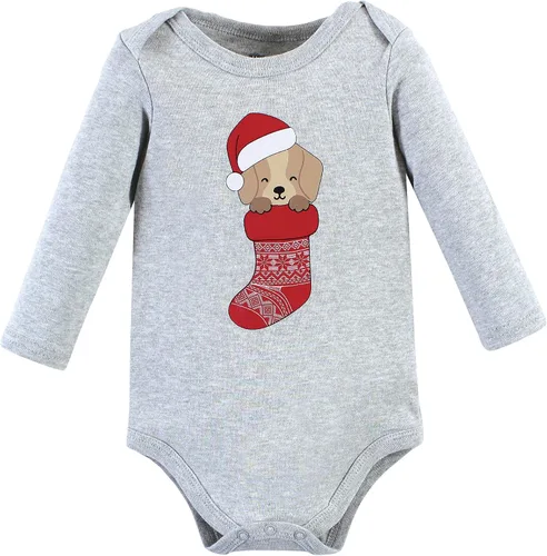Miniatura 79 de Hudson Baby Body unisex de algodón de manga larga para bebé, leopardo rosa rojo