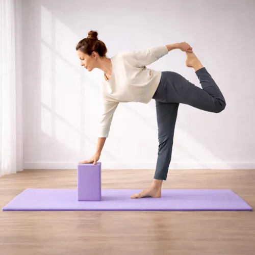 Miniatura 5 de WHITECLOUDZ Kit de yoga, juego de 7 piezas de esterilla de yoga para entrenamientos en casa, esterilla de yoga gruesa, bloques de yoga, correa