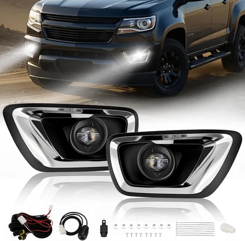 Miniatura 33 de Luces antiniebla LED y DRL para compatibles con Dodge Dakota 1997 1998 1999 2000/Dodge Durango 1998-2000, un par de luces antiniebla delanteras