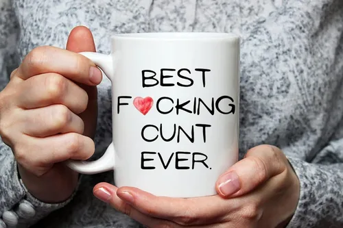 Miniatura 3 de Fonhark - Best Fucking Cunt Ever, Taza divertida para ella, taza de café para esposa, taza de coño, taza de café novedosa de 11 oz, color blanco