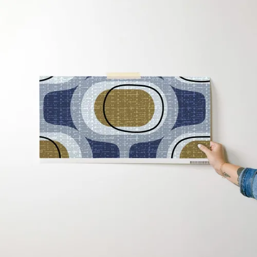 Miniatura 7 de Spoonflower Muestro de papel tapiz extraíble - mediados de siglo mediados de siglo moderno 70S 60S círculos retro orbes azul marino papel pintado