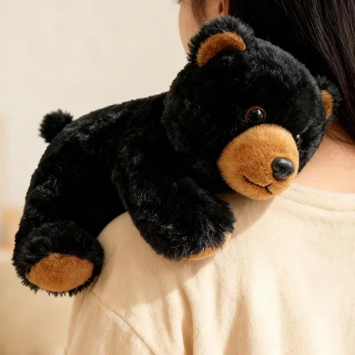 Miniatura 6 de Ditucu Peluche de oso negro de 8 pulgadas, lindos juguetes de peluche realistas, ultra suaves, regalos para niños