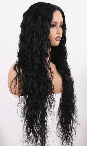 Miniatura 35 de Peluca de cabello humano con encaje frontal en T de 13 x 4 pulgadas, peluca de encaje HD rizado profundo sin pegamento, línea de cabello
