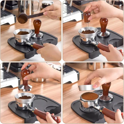 Miniatura 4 de Embudo portafiltro de espresso de aluminio Attsky, embudo dosificador de 51 mm con magnético Aluminum Construction, Strong Magnet, Lightweight