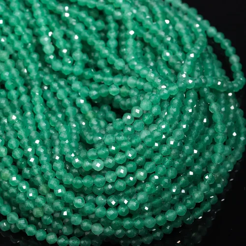 Miniatura 39 de 180 piezas 2mm Cuentas de piedras preciosas de turquesa africana natural facetada redonda suelta para hacer joyas
