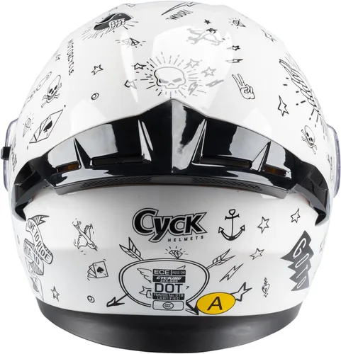 Miniatura 8 de Casco integral para hombres y mujeres adultos con protector solar ahumado Un pequeño pirata